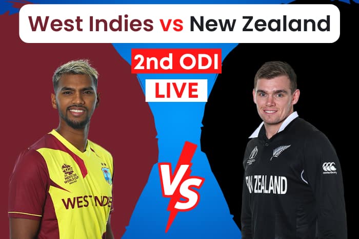 LIVE SCORE West Indies vs New Zealand, 2nd ODI, Barbados: WI vs NZ 2nd ODI match Live Cricket Score at Kensington Oval, Bridgetown, Barbados